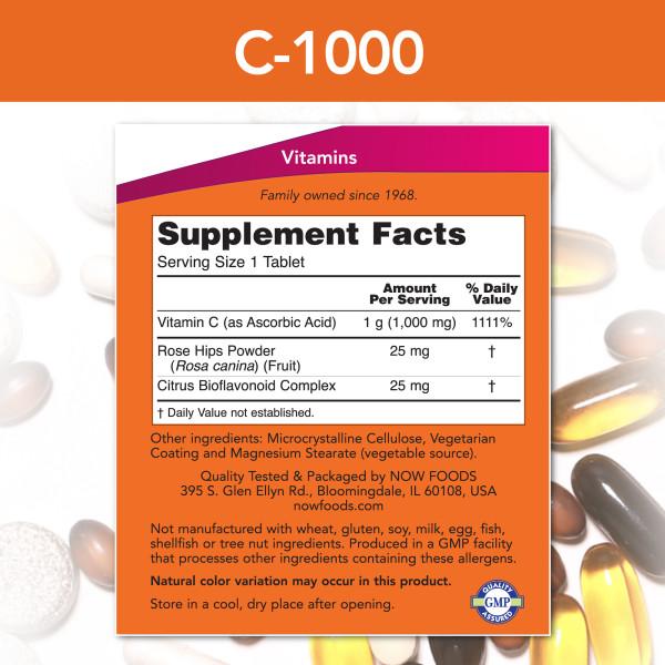 Now Foods - Vitamina C  1000mg - 100 Tabletas