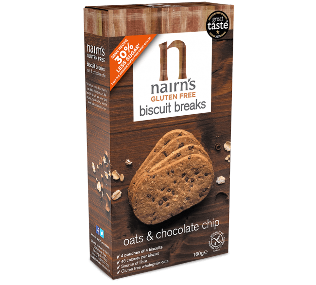 Nairn's - Galletas de Avena con Chispas de Chocolate Libre de Gluten 160g