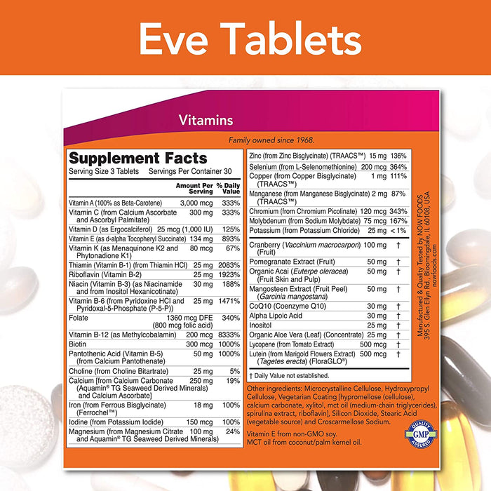Now Foods - Multivitamínico para Mujeres - 90 Tabletas