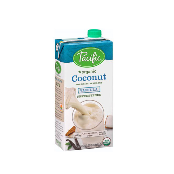 Pacific Foods - Bebida de Coco Sabor Vainilla sin Azúcar Orgánica 946ml