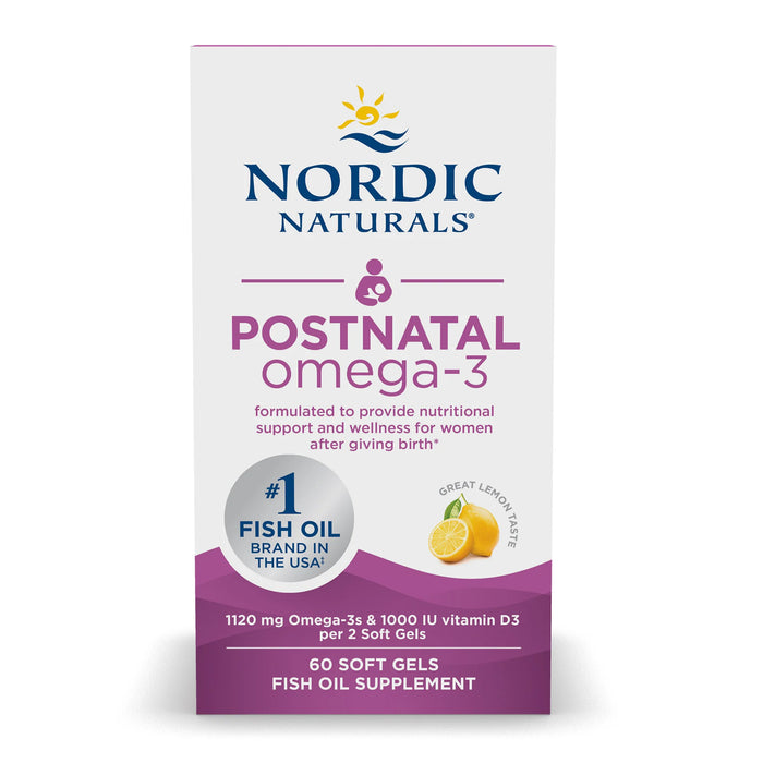 Nordic Naturals - Suplemento Alimenticio d Omega 3 Postnatal 60 caps