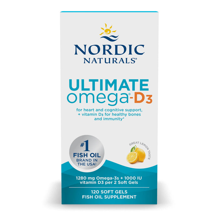 Nordic Naturals - Suplemento Alimenticio de Omega D3 cont 120 caps