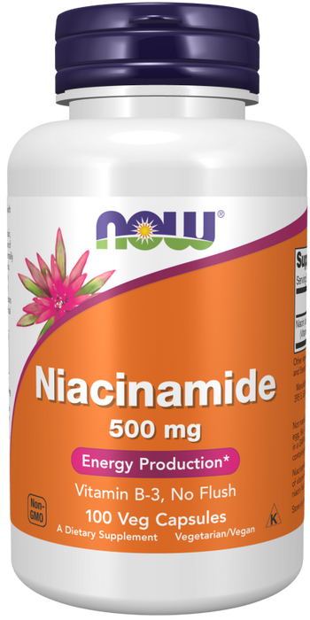 Now Foods - Capsulas de Niacinamida B-3 500mg 100 Caps