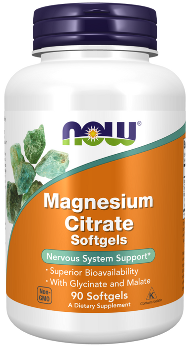 Now Foods - CITRATO DE MAGNESIO 134MG 90 CAPSULAS BLANDAS