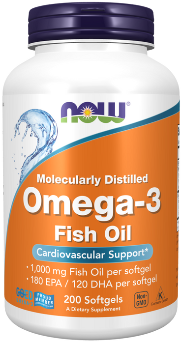 Now Foods - Suplemento de Omega - 3 Cont. 200 Capsulas
