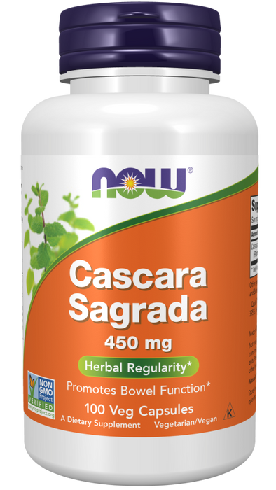 Now Foods - CASCARA SAGRADA 450MG 100 CAPSULAS VEGETALES