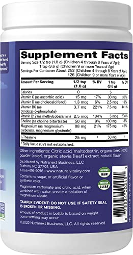 Natural Vitality - Suplemento de Magnesio sabor Bayas 453g