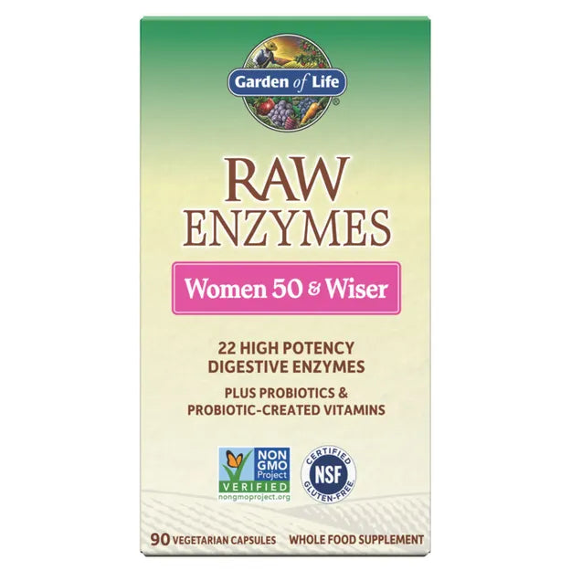 Garden of Life - Enzimas Digestivas para Mujeres Mayores 90 Caps