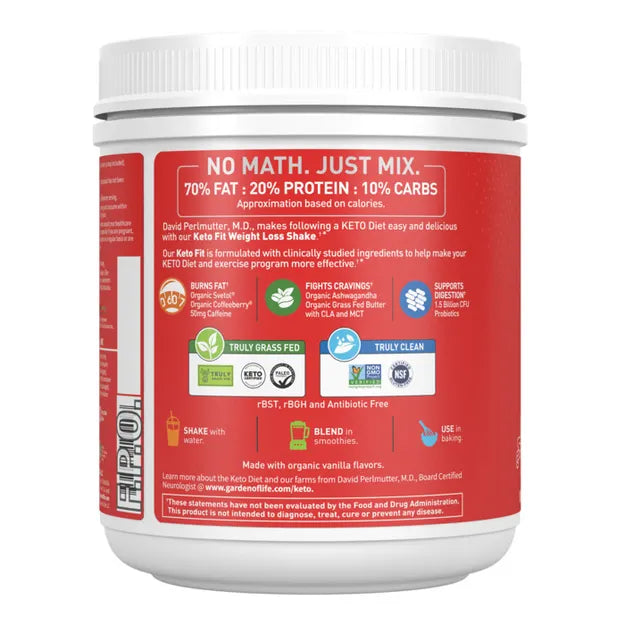 Garden of Life - Polvo para Preparar Bebida Keto Vainilla 355g