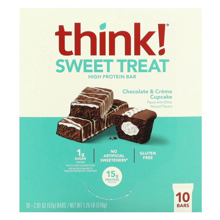 Think! - Barras Proteicas Pastelillo de Chocolate 10 pack