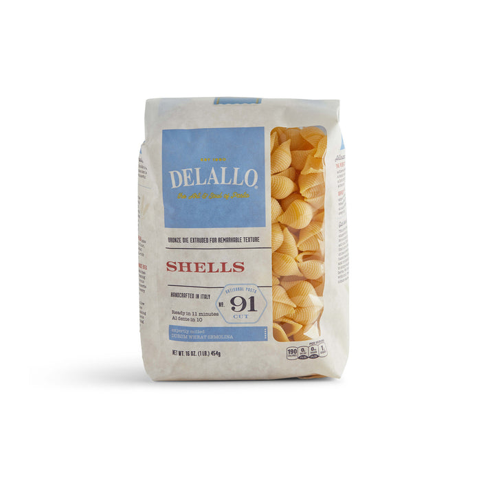 Delallo - Pasta de Trigo en Forma de Concha  N°91  454g