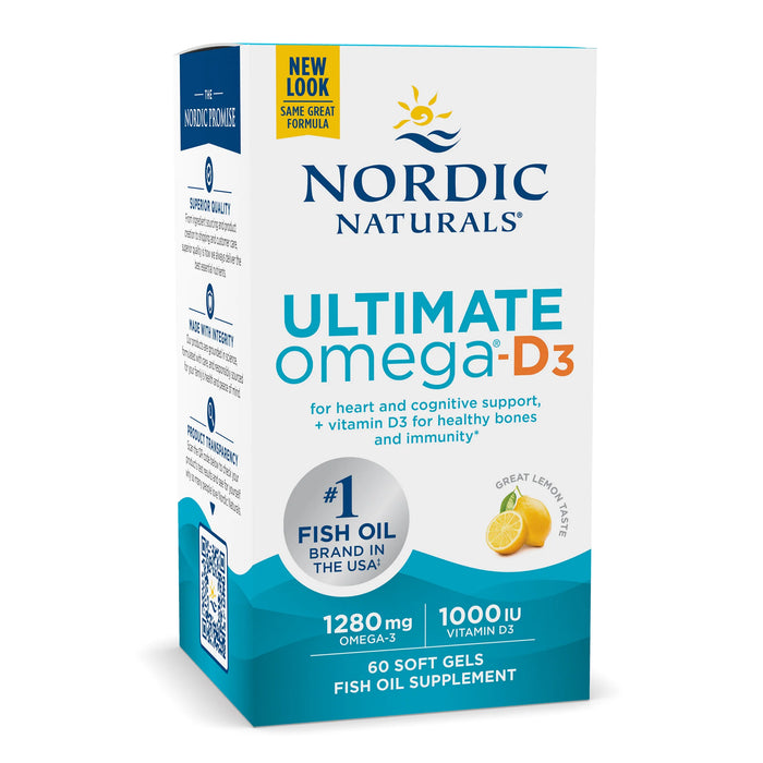 Nordic Naturals - Suplemento Alimenticio de Omega D3 cont 60 caps