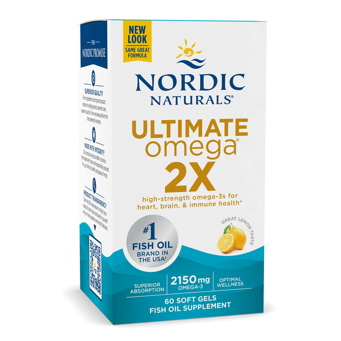 Nordic Naturals - Suplemento Alimenticio de Omega 3 2X cont 60 caps