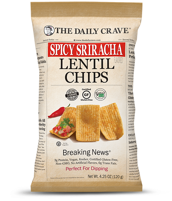 The Daily Crave - Botana Lentejas Picante Sriracha Libre Gluten