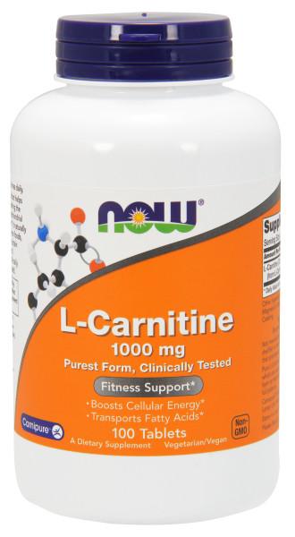 Now Foods - L-Carnitina 1000mg - 100 Tabletas