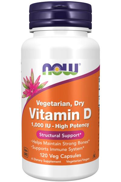 Now Foods - Vitamina D (1000 IU) - 120 Cápsulas