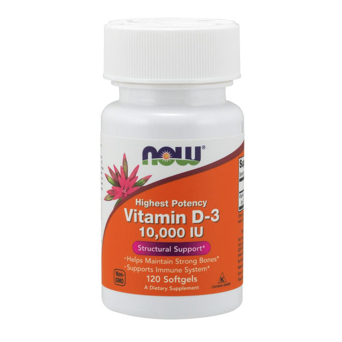 Now Foods - Vitamina D-3 10000 IU - 120 Cápsulas