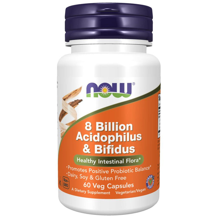 Now Foods - Acidophilus y Bifidus (8 Billones) - 60 Cápsulas Vegetales
