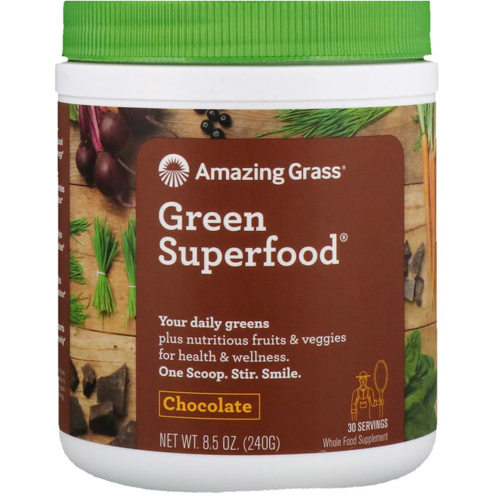 Amazing Grass - Mezcla de Alimentos Verdes Sabor Chocolate 240g