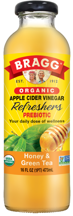 Bragg - Bebida de Vinagre de Manzana con Miel y Té Verde 473ml