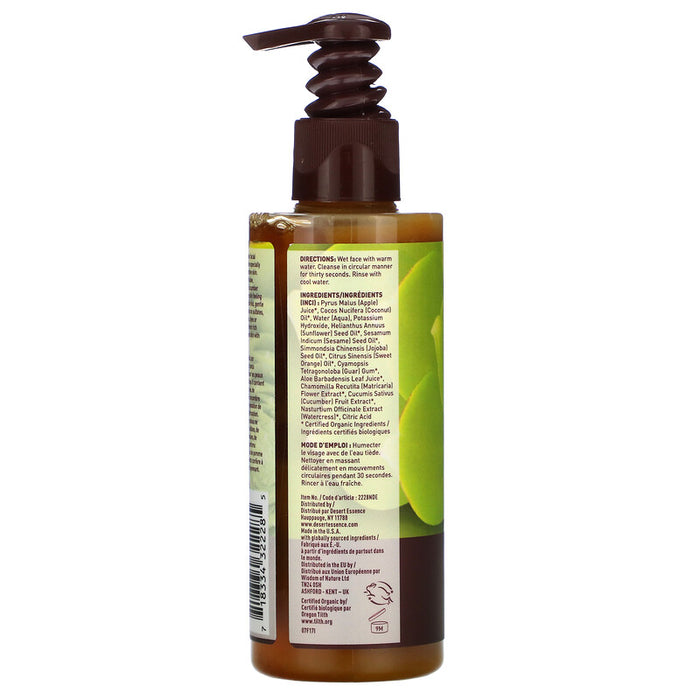 Desert Essence - Limpiador Facial Orgánico con Aloe Vera y Pepino 198ml