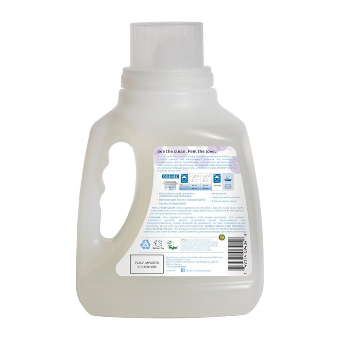 Ecos - Detergente Líquido para Ropa de Bebé con Aroma Manzanilla y Lavanda 1.5L