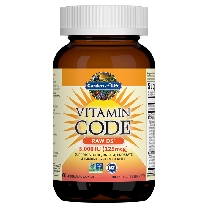 Garden of Life - Vitamina D3 (5000 IU) - 60 Cápsulas