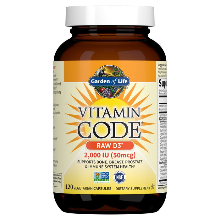 Garden of Life - Vitamina D3 (50mcg) - 120 Tabletas