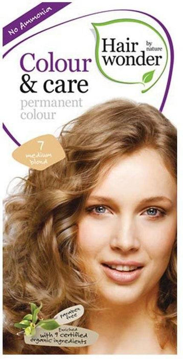 Hair Wonder - Tinte para Cabello Permanente Color Rubio Medio 100ml