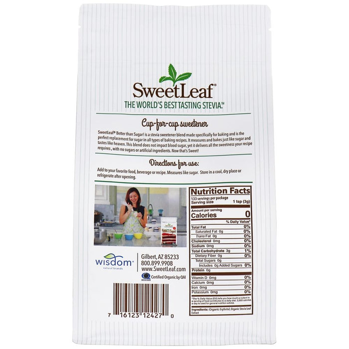 Sweet Leaf - Endulzante con Stevia en Polvo para Glasear 400g