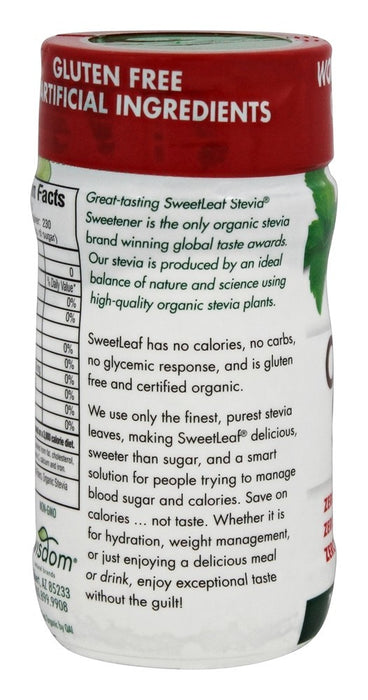 Sweet Leaf - Endulzante Natural de Stevia Orgánico Granulado 92g