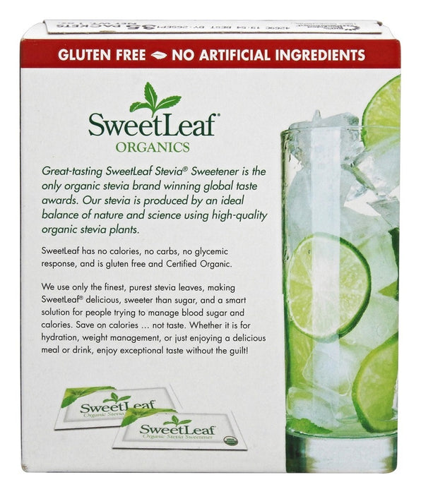 Sweet Leaf - Endulzante Natural de Stevia Orgánico Sachets 35 pck