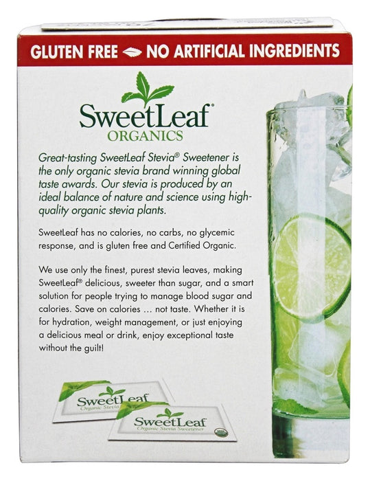 Sweet Leaf - Endulzante Natural de Stevia Orgánico Sachets 70 pck