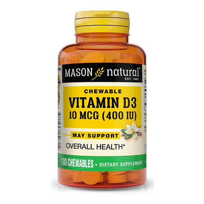 Mason Natural - Vitamina D3 10 mcg (400 IU) - 100 Tabletas