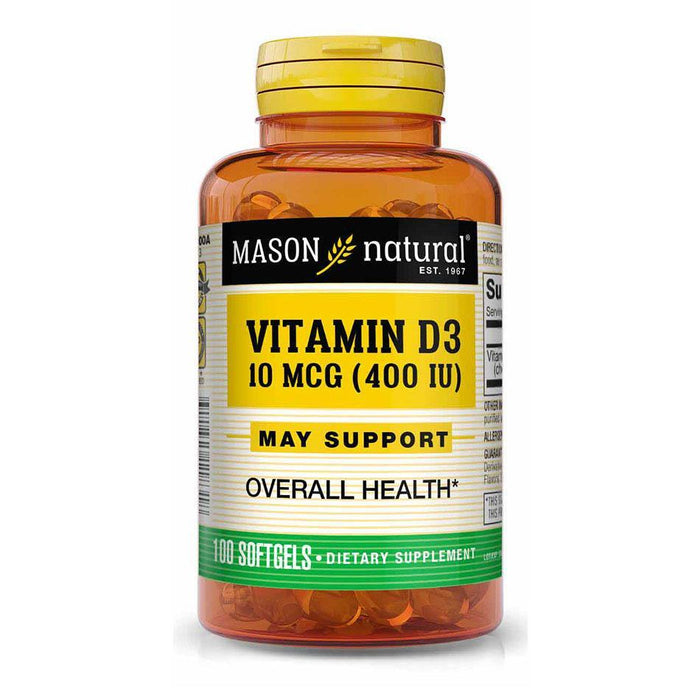 Mason Natural - Vitamina D (400 IU) - 100 Cápsulas