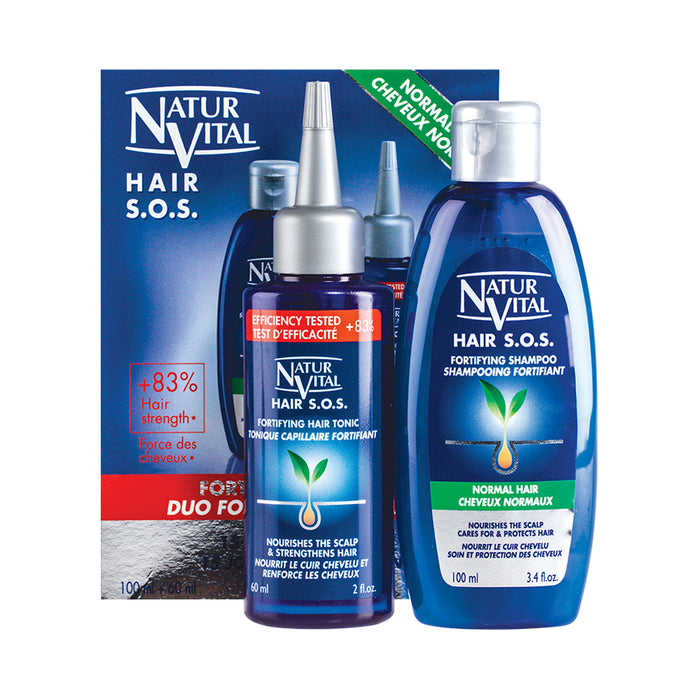 NaturVital - Tratamento para la Caída del Cabello Shampoo 100 ml y Tonico para el Cabello Normal 60 ml