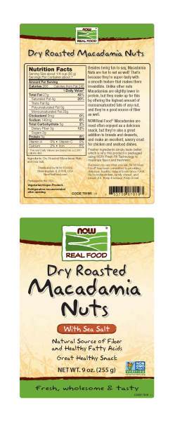Now Foods - Mezcla de Nueces de Macadamia Tostadas y Saladas 255g