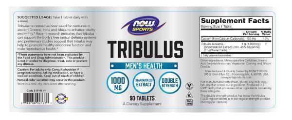 Now Foods - Tribulus 1000mg - 90 Tabletas