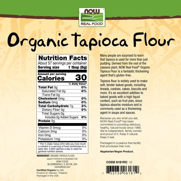 Farine de Tapioca 454g de Now Foods - Sans Gluten - HSNstore