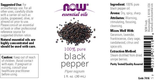 Now Foods - Aceite Esencial de Pimienta Negra 30ml