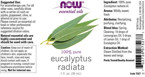 Now Foods - Aceite Esencial de Eucalipto Radiata 30ml