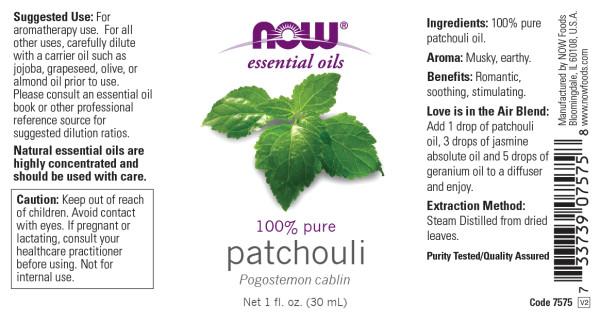 Now Foods - Aceite Esencial de Pachuli 30ml