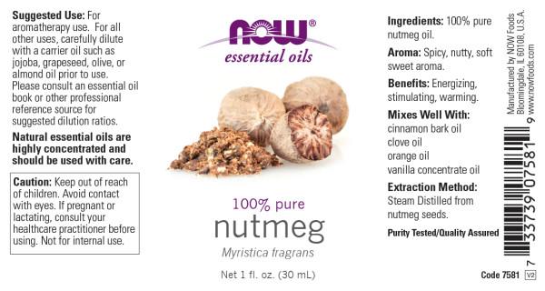 Now Foods - Aceite Esencial de Nuez Moscada 30ml