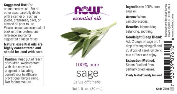Now Foods - Aceite Esencial de Salvia 30ml