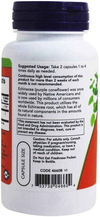 Now Foods - Echinacea 400mg - 100 Cápsulas