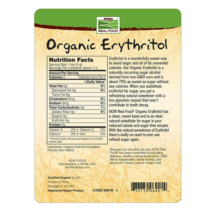 Now Foods - Eritritol Organico 454g