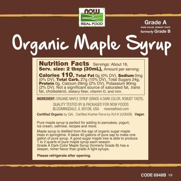 Now Foods - Jarabe Orgánico de Maple 473ml