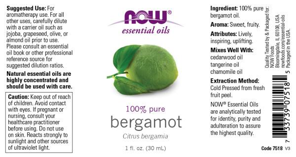 Now Foods - Aceite Esencial de Bergamota 30ml