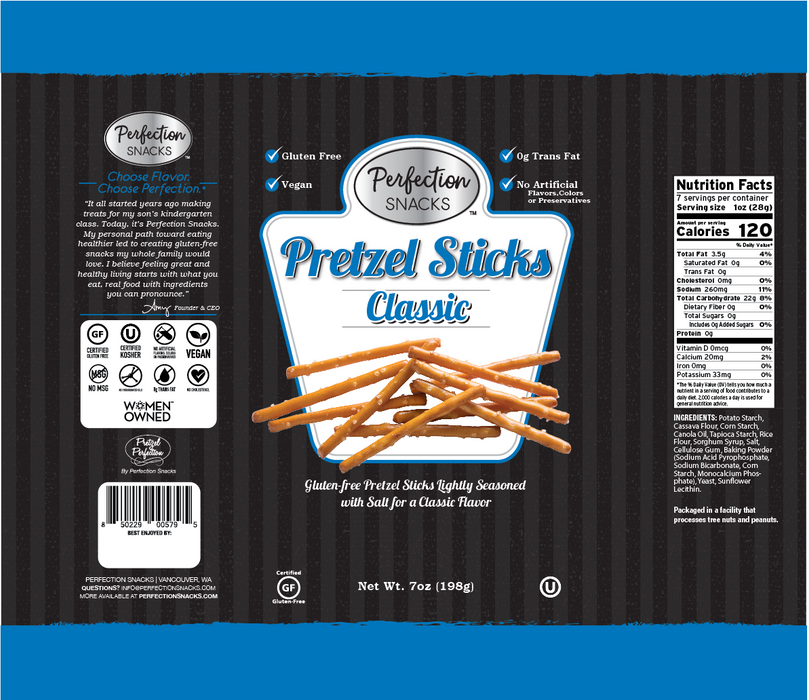 Perfection Snacks - Botana de Pretzels Sin Gluten 198g