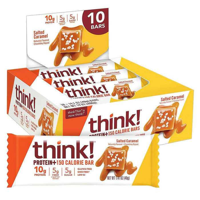 Think - Barras Proteicas Sabor Caramelo 400g (10 piezas de 40g c/u)